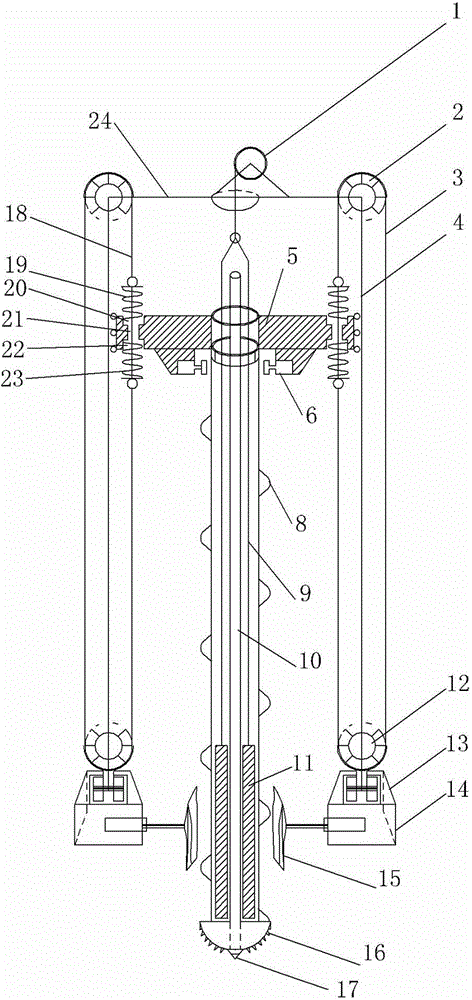 sdl pile driving method and pile drilling rig specially used for carrying out the method