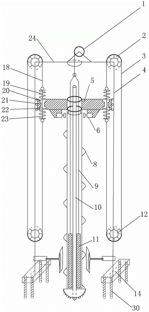 sdl pile driving method and pile drilling rig specially used for carrying out the method