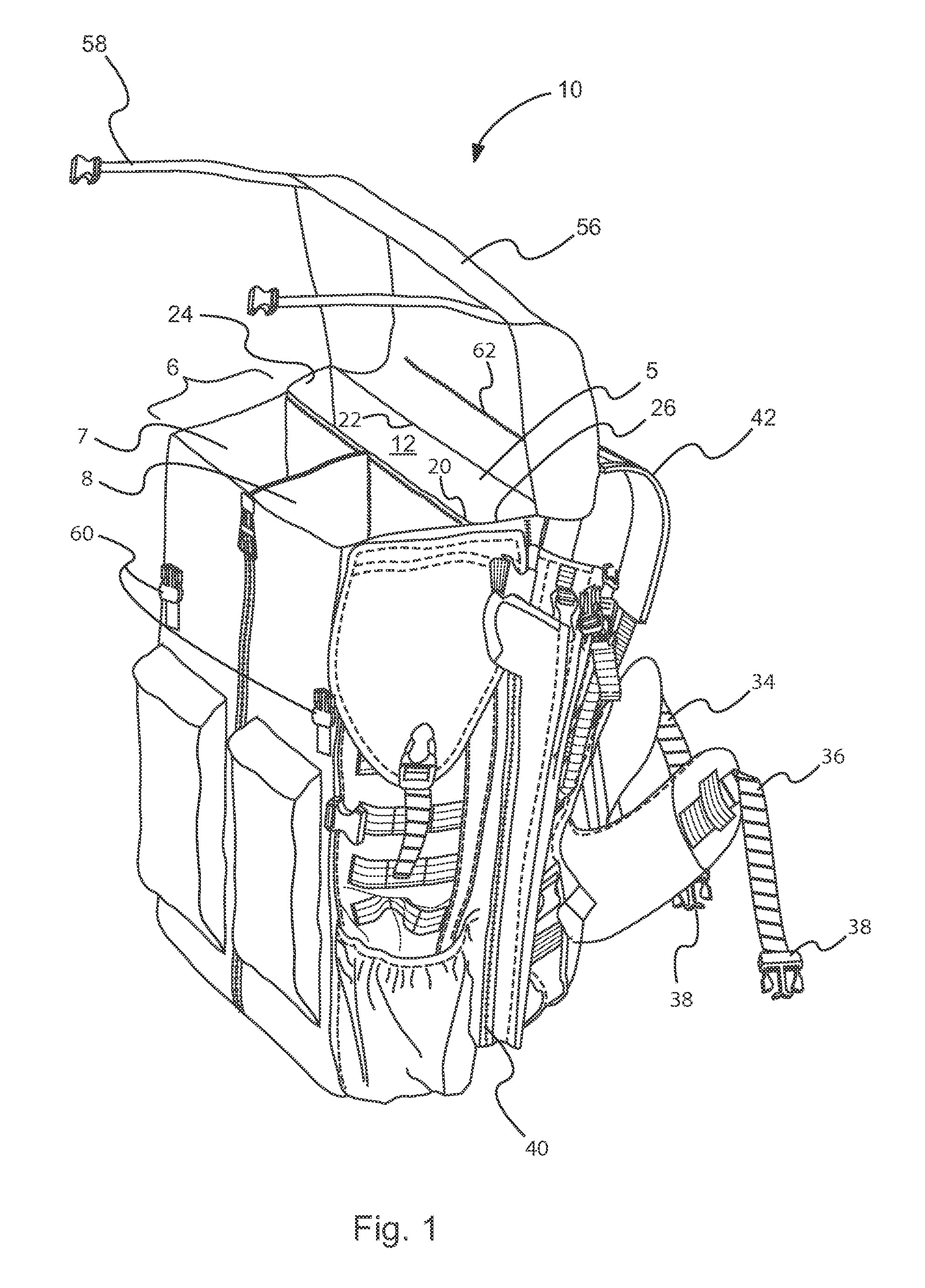 Component backpack system