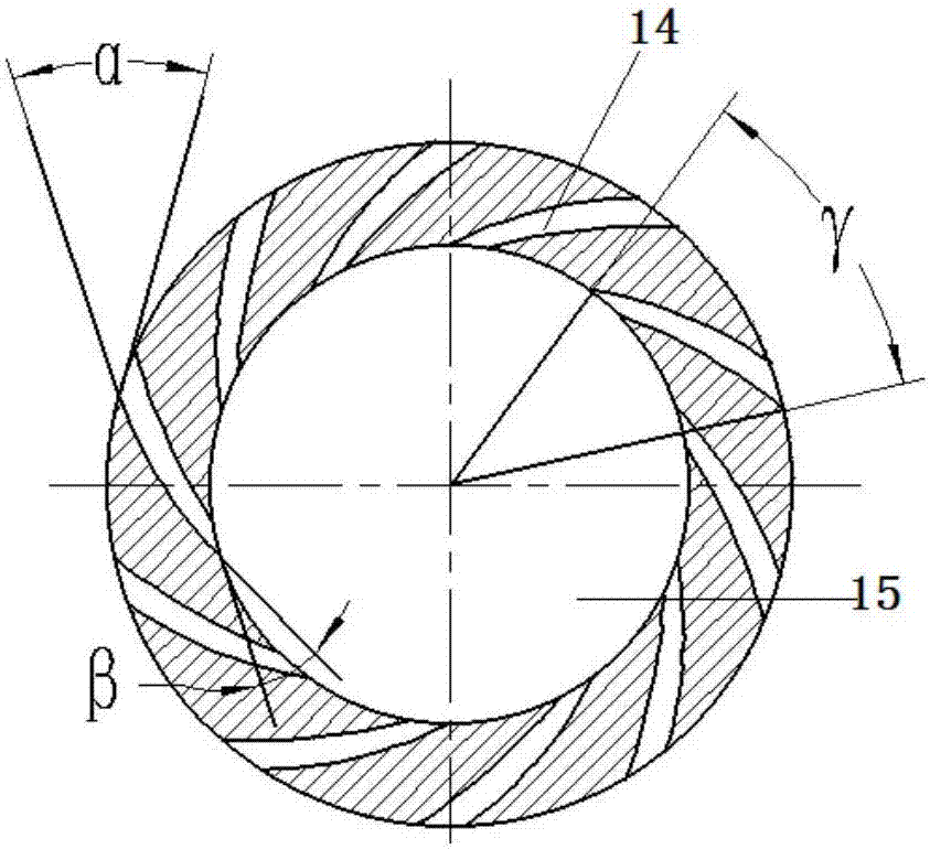 Device and method for cavitation jet flow reinforcement of shaft parts