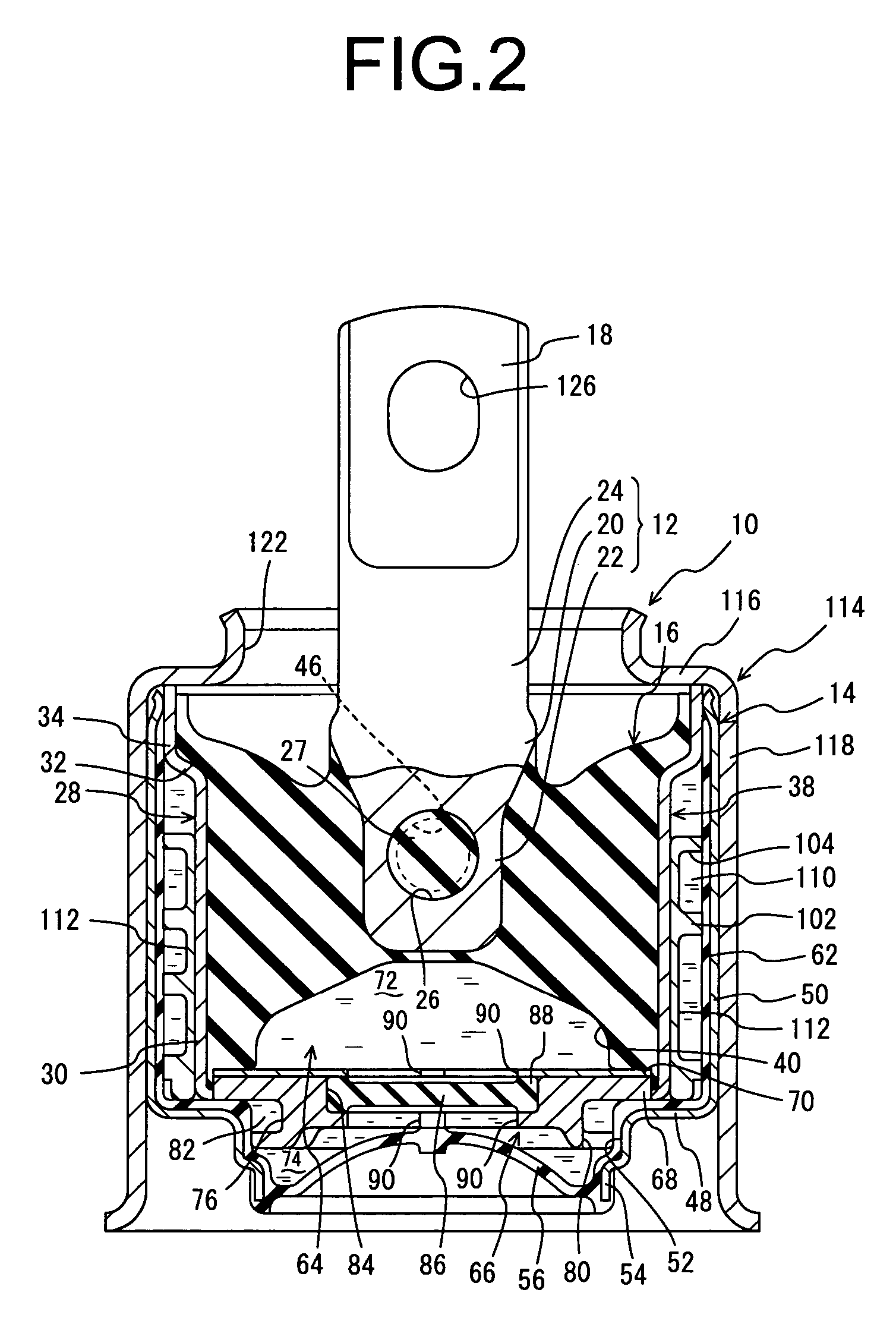 Fluid-filled vibration damping device