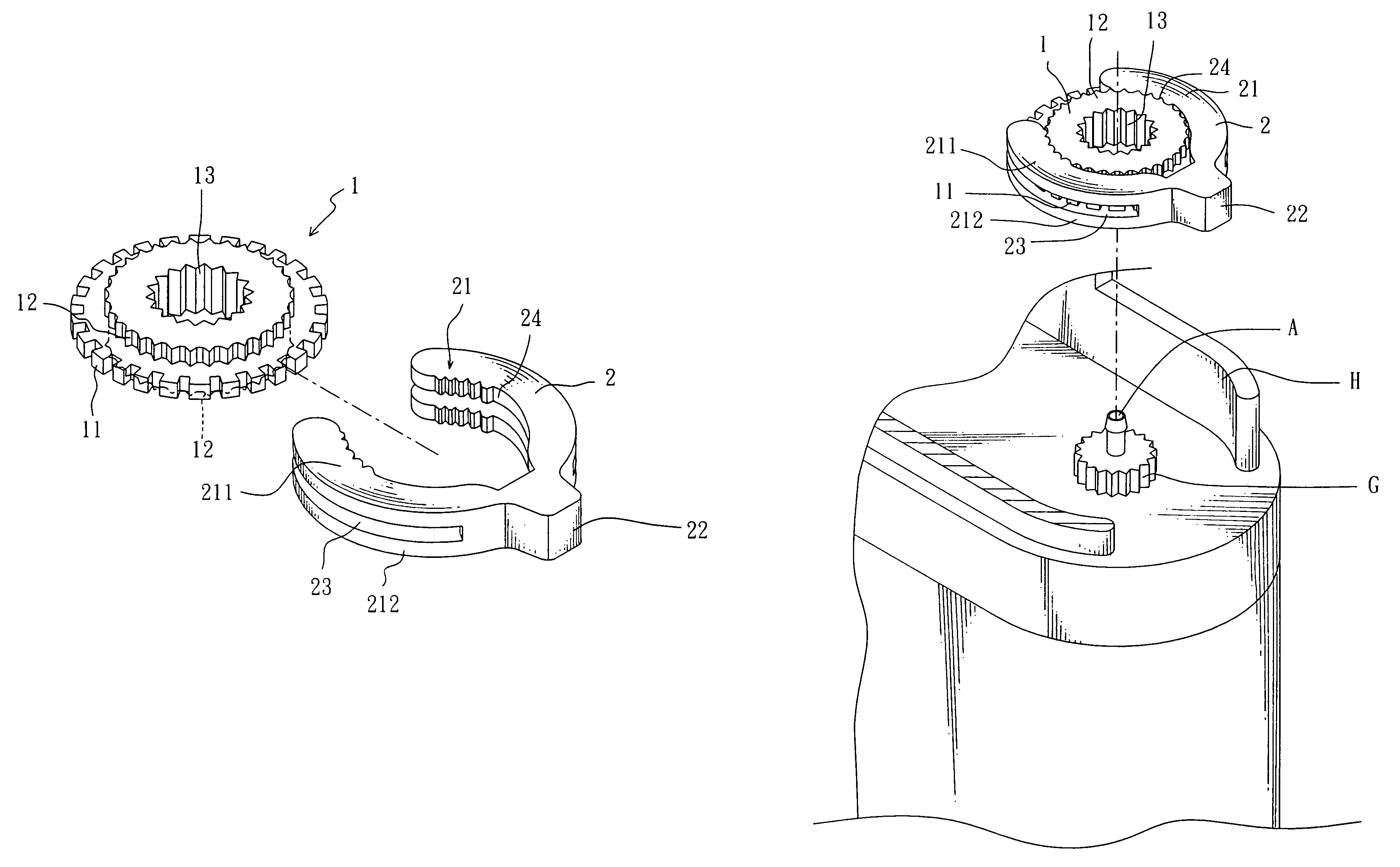 Gas flowrate control device for gas burner