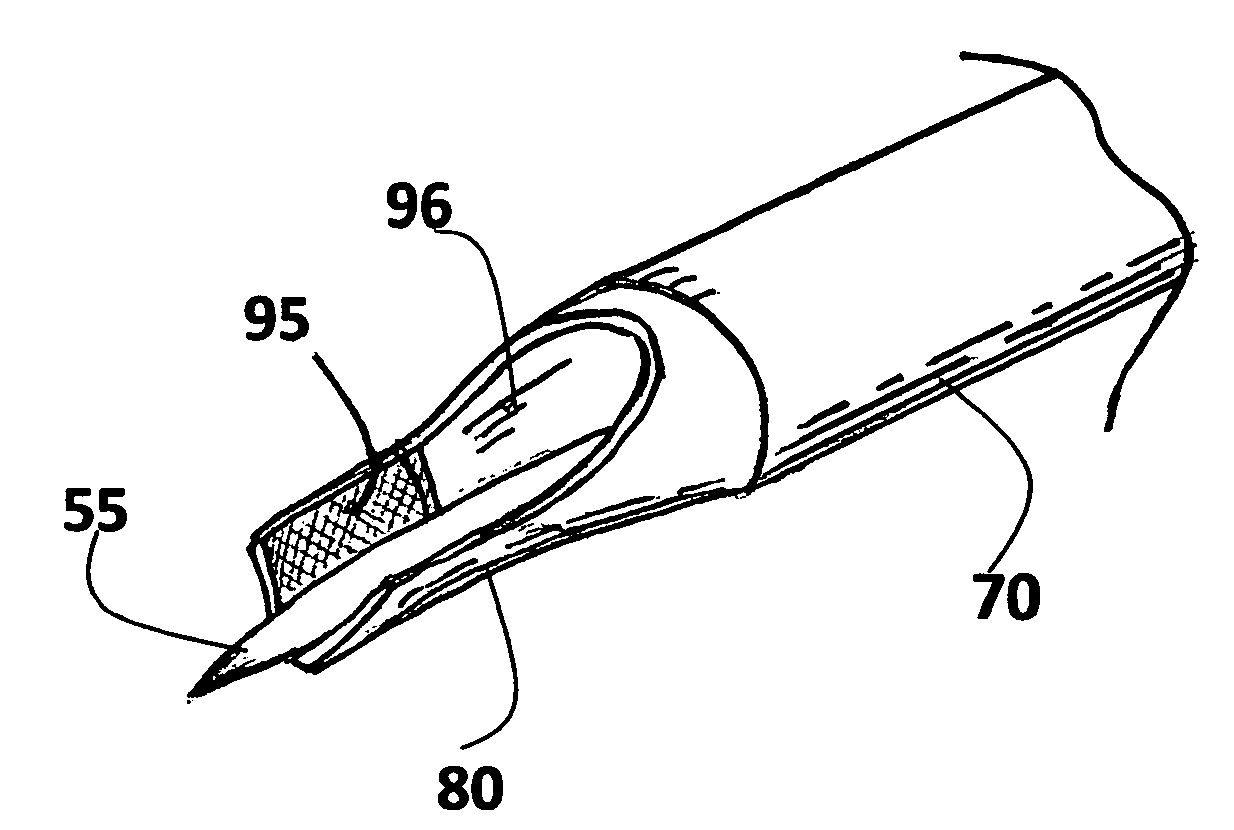 Treated needle holding tube for use in tattooing