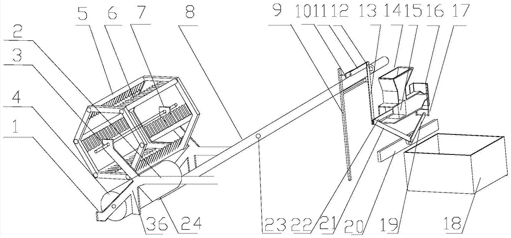 Ginger straw pulverizing, collecting and briquetting device