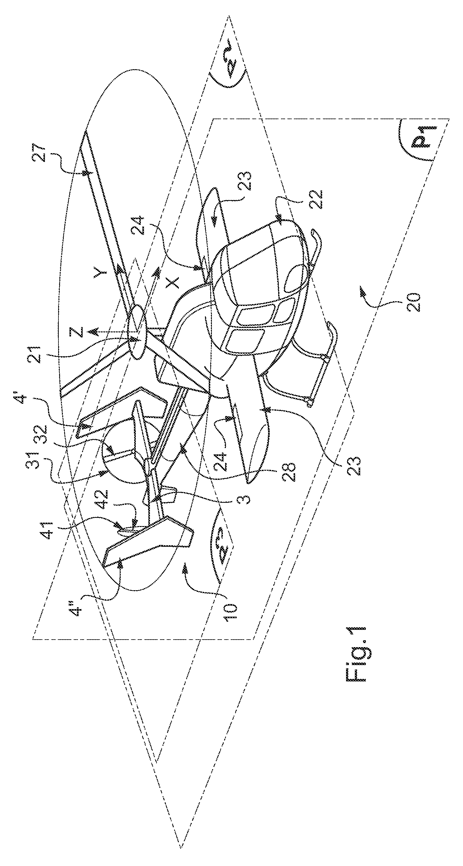 Anti-torque device with longitudinal thrust for a rotorcraft