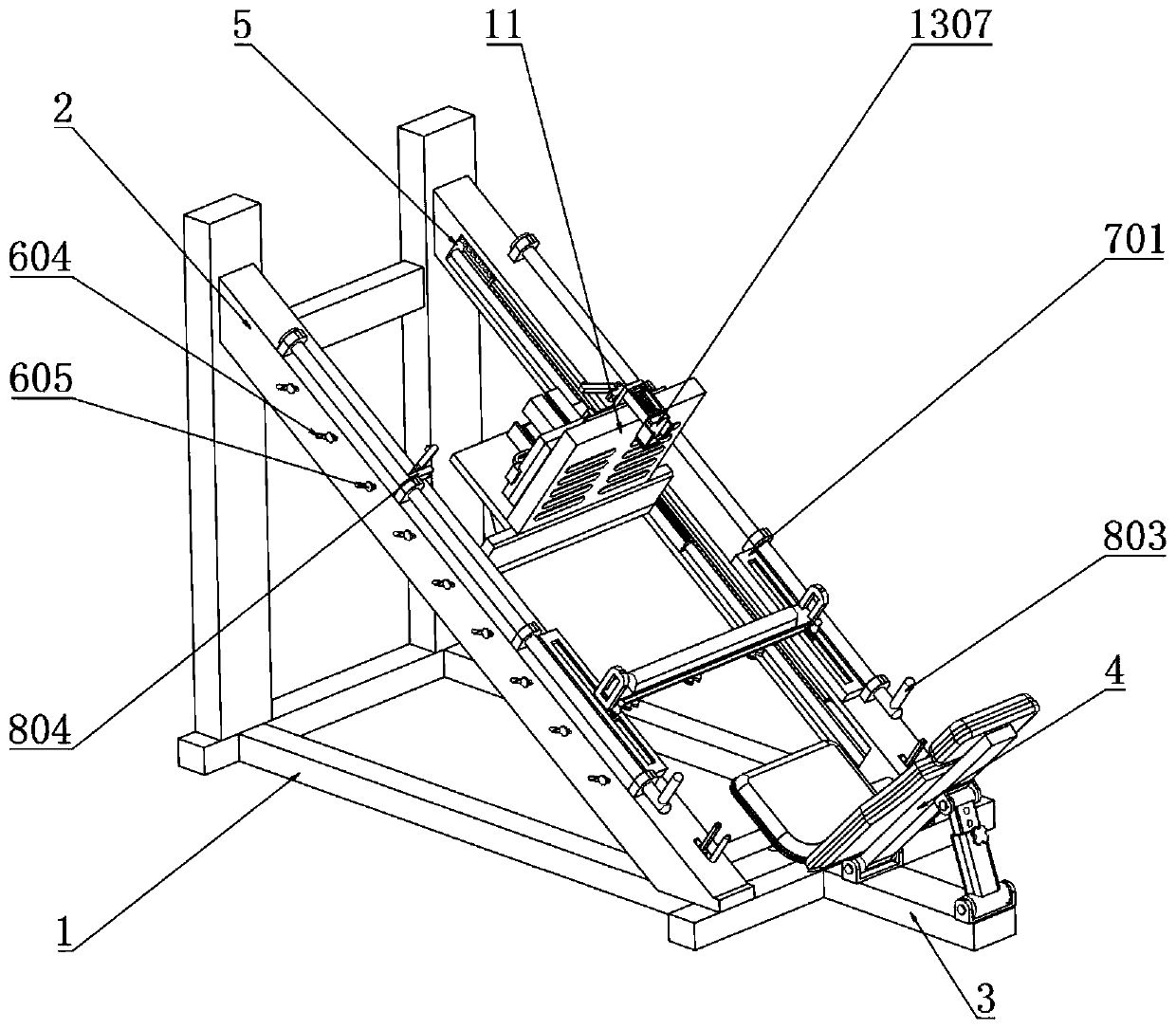 Leg exercising device for aerobics training