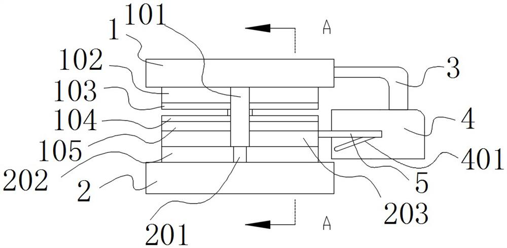 Punching and trimming type single punching die for automobile brake disc brake wheel