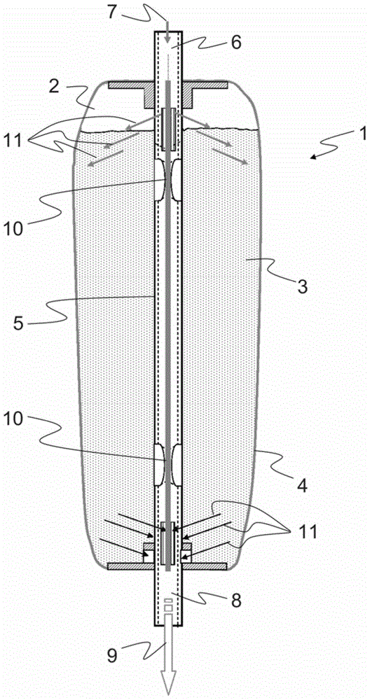 Device for preparing a solution, in particular in or on a dialysis machine