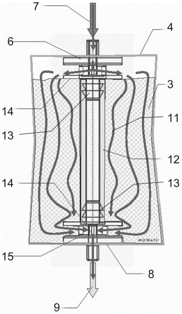 Device for preparing a solution, in particular in or on a dialysis machine