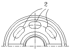 A swash plate type plunger pump, a flow plate of a motor and its associated cylinder