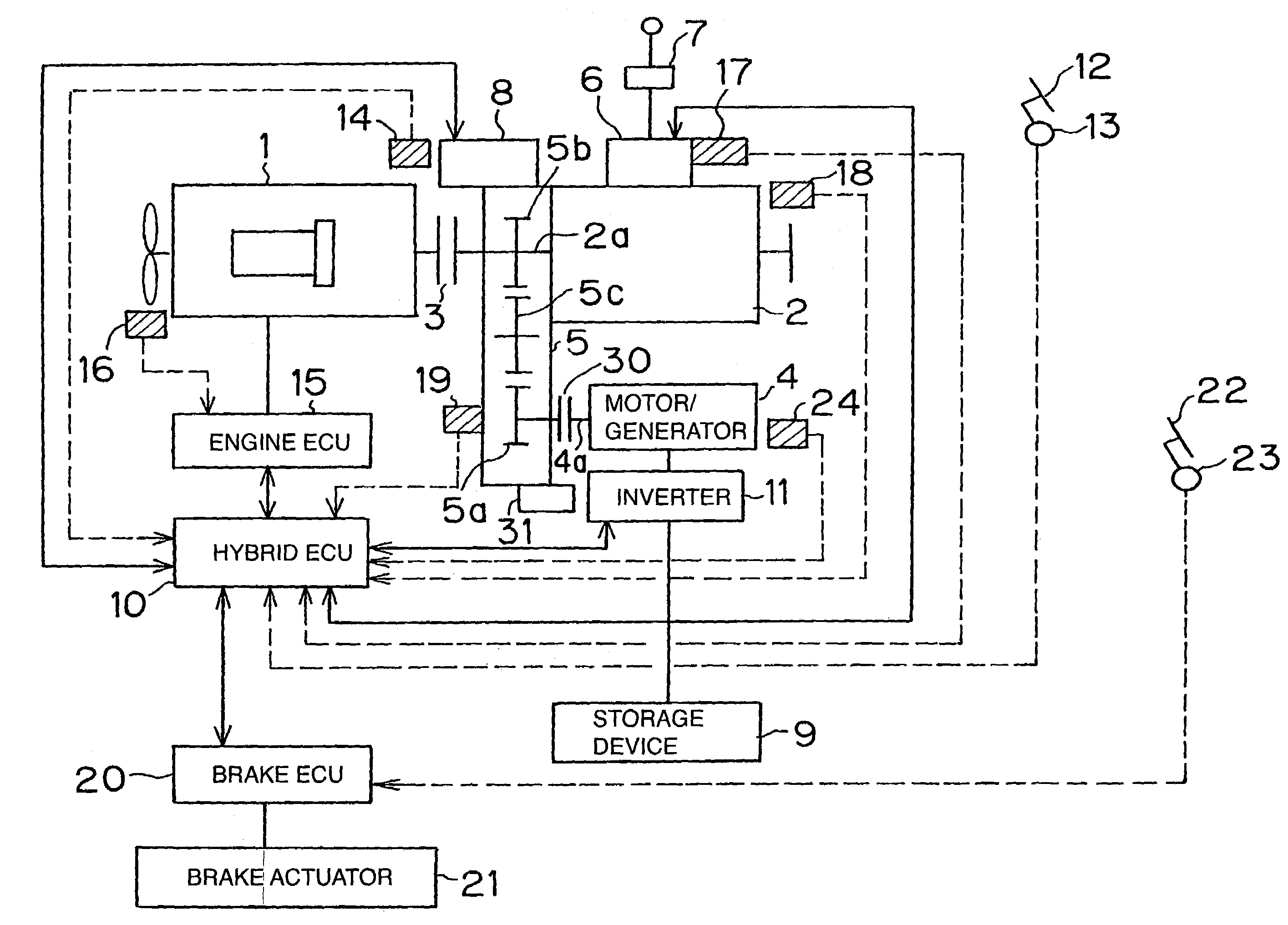 Hybrid drive system of vehicle