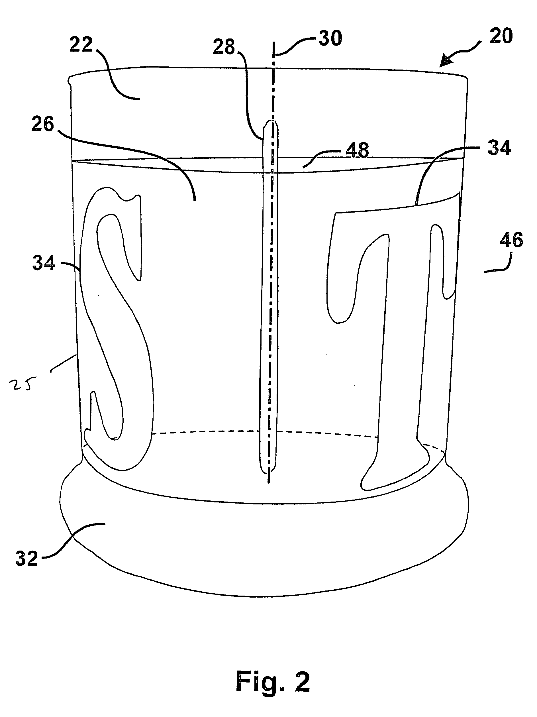 Decorative candle having an embedded design