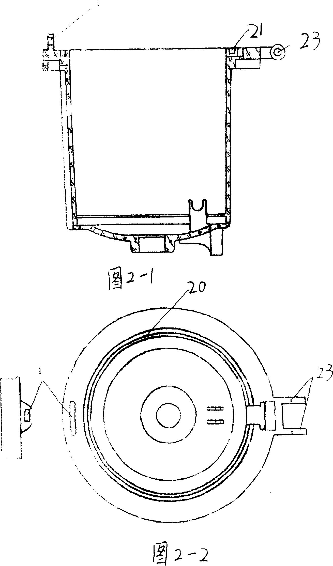 Sealing press piston type brewing device having protection equipment