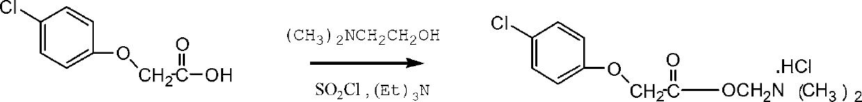 Meclofenoxatum preparation method