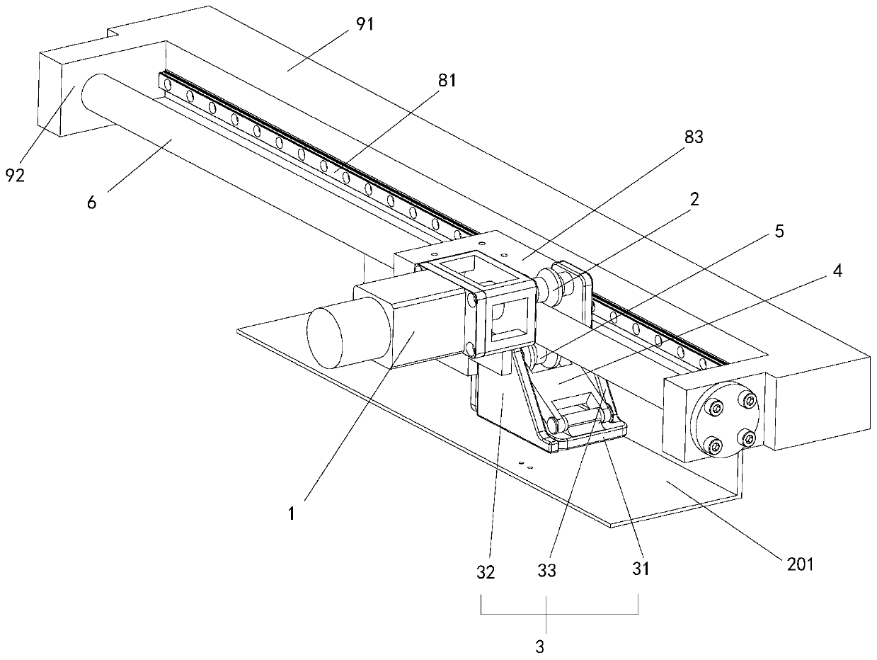 Material extravehicular exposure friction wheel movement mechanism and on-orbit inspection device