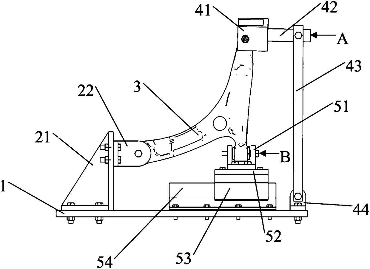 Automobile control arm impact test tool