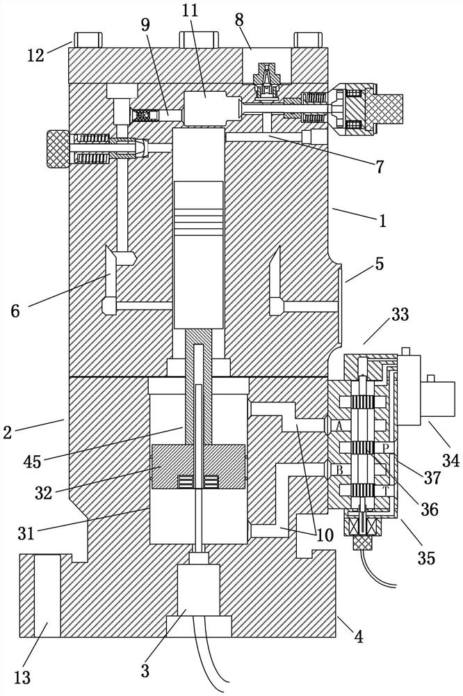 Low-speed diesel engine electronically controlled high-pressure oil pump