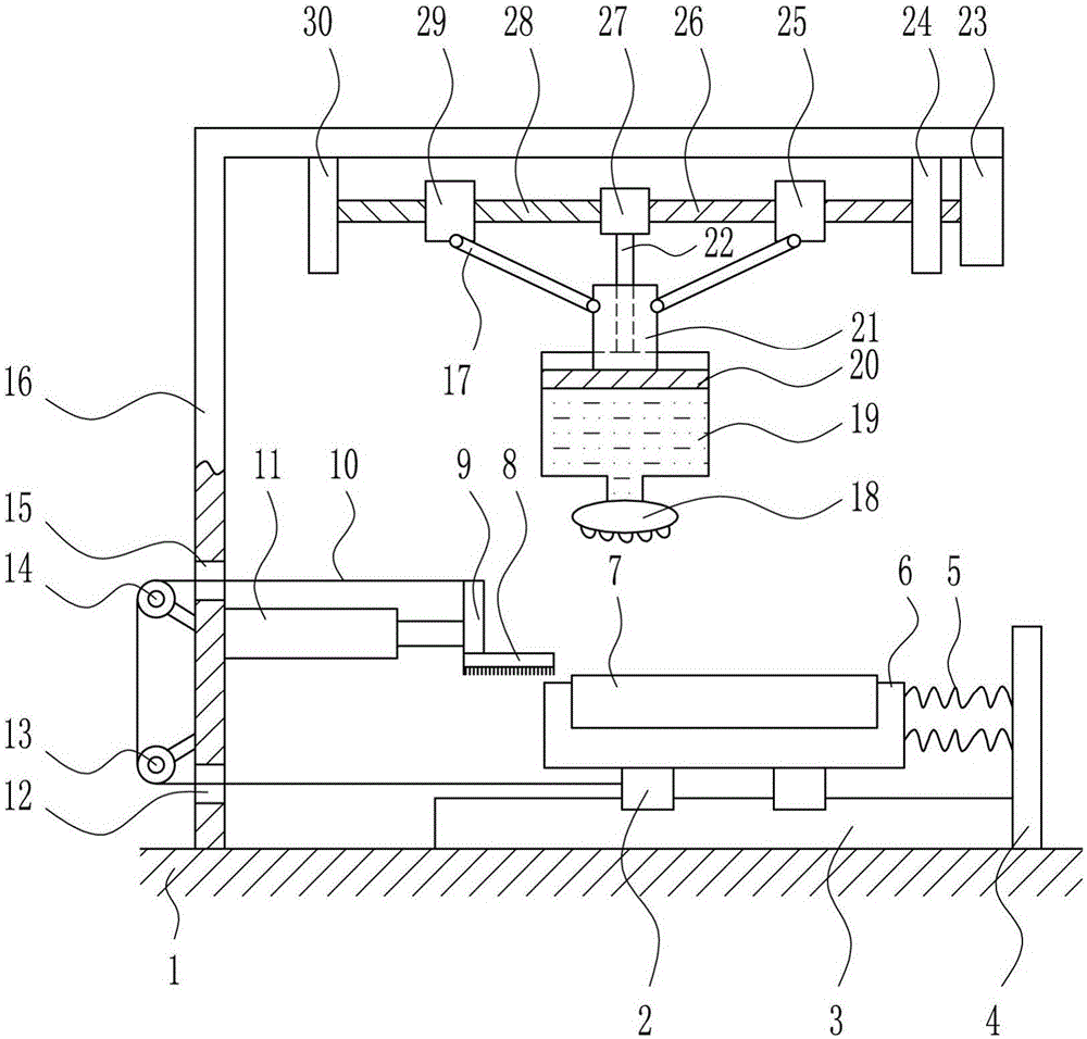 Uniform white glue smearing device for shoemaking