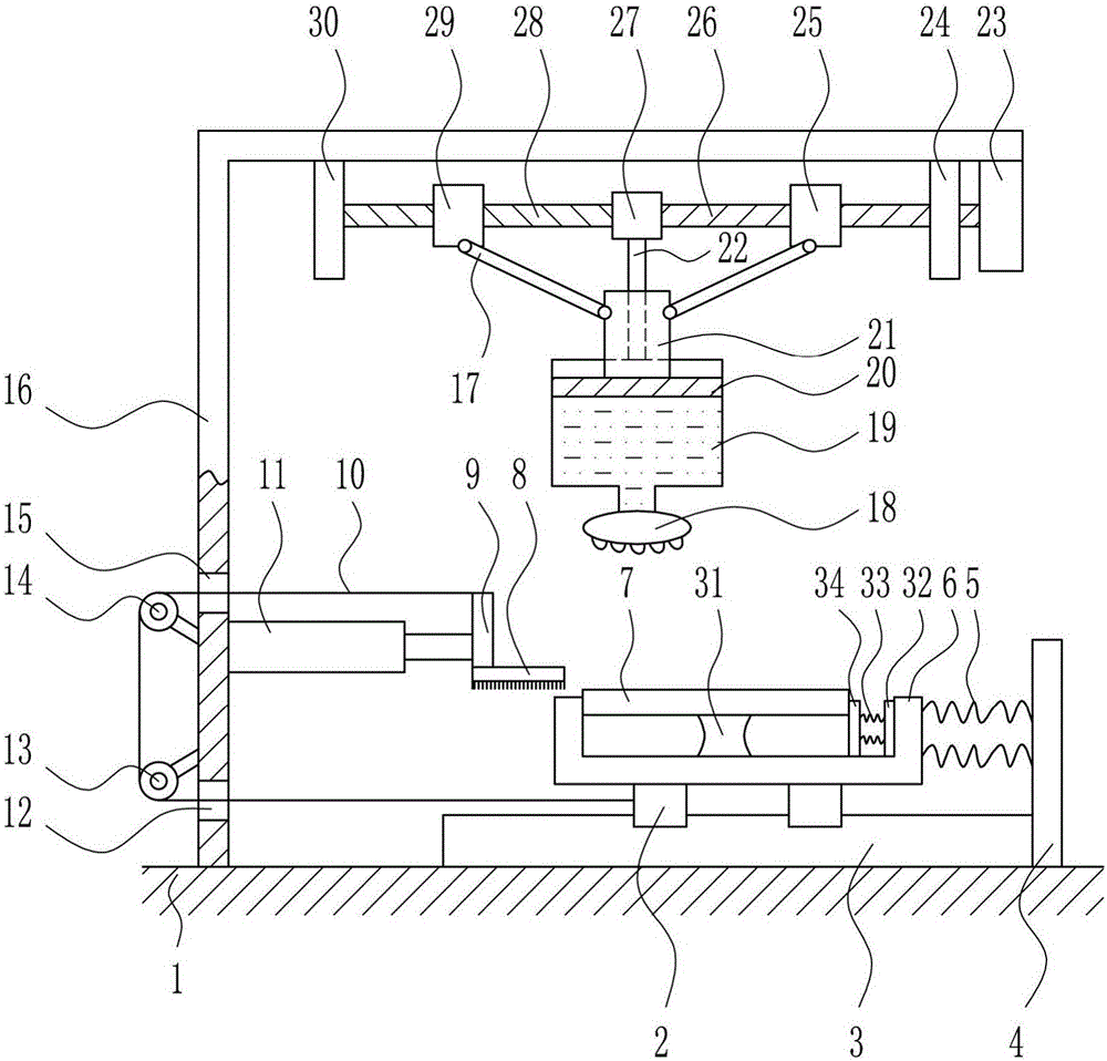 Uniform white glue smearing device for shoemaking