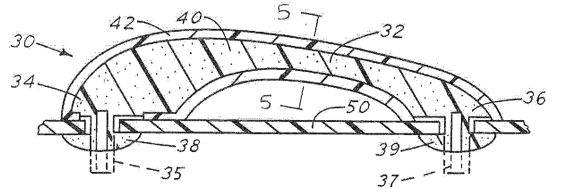 Foamed core process for large cross-sections of grab handles