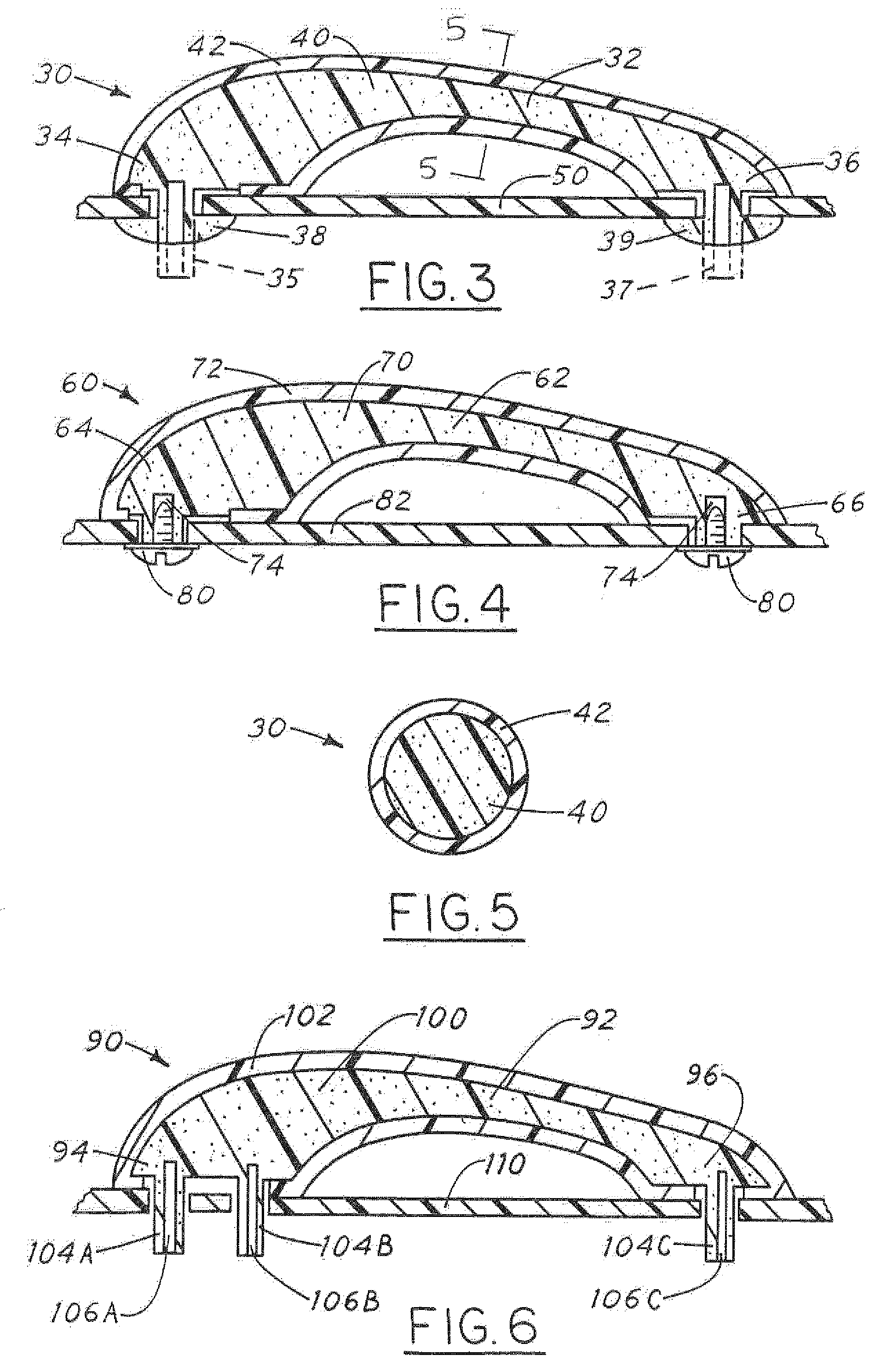 Foamed core process for large cross-sections of grab handles