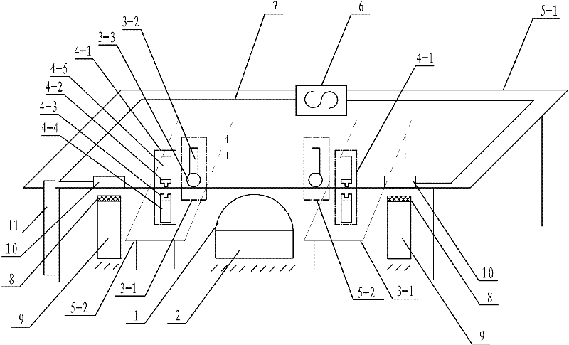 Current-aided flexible pressing roll stretch-forming method for titanium alloy and pressing roll stretch-forming device