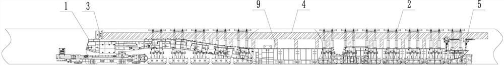 Fully mechanized coal mining face transportation crossheading unit support carrying system