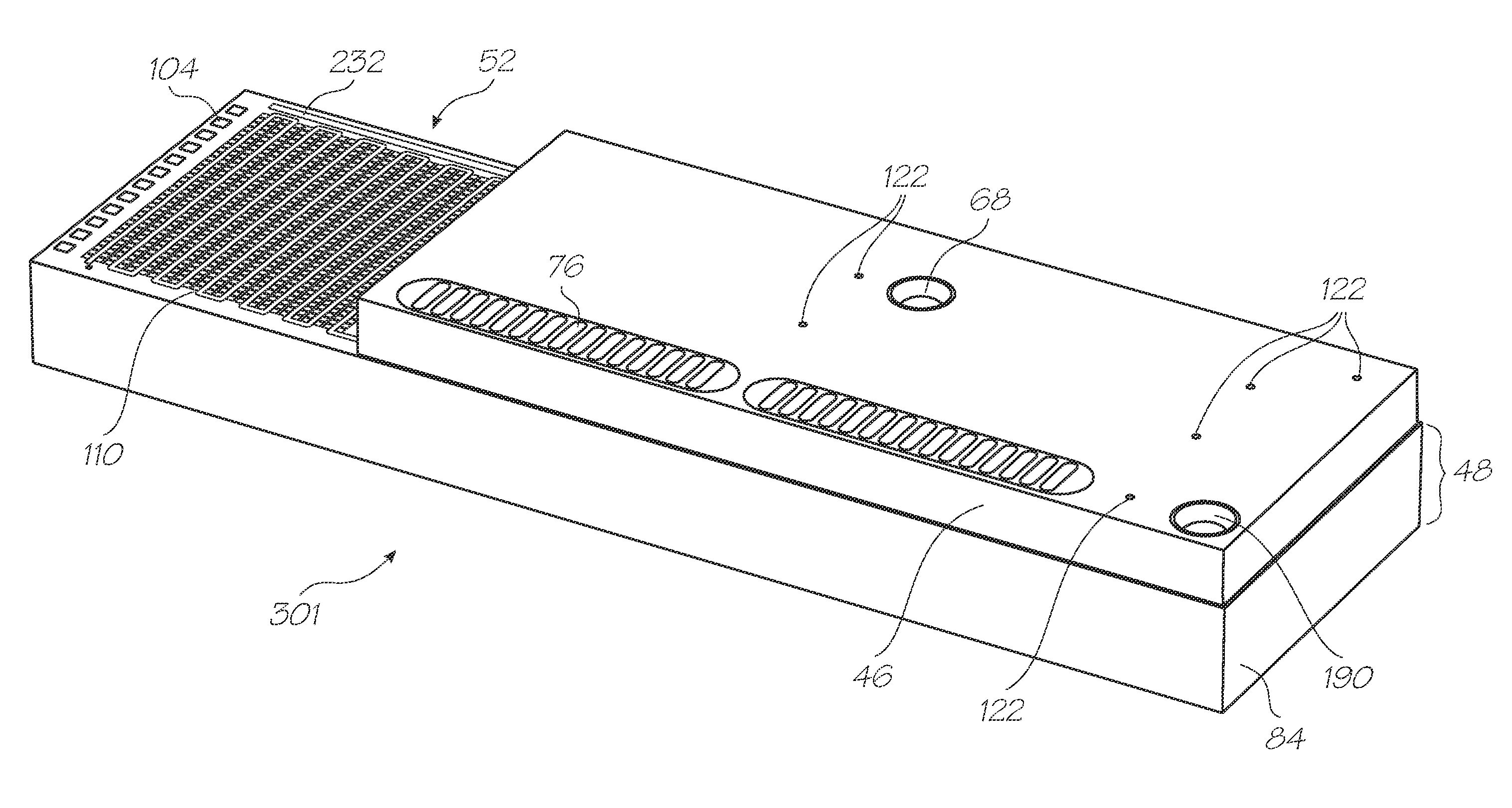 Loc device for detection of targets with electrochemiluminescent resonant energy transfer probes