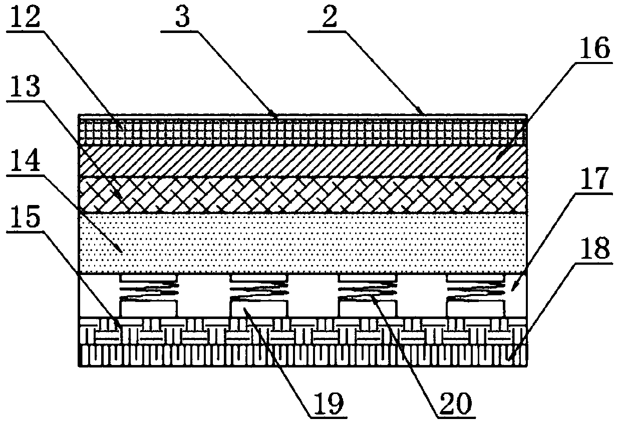 Lever arm supporting pad for keyboard