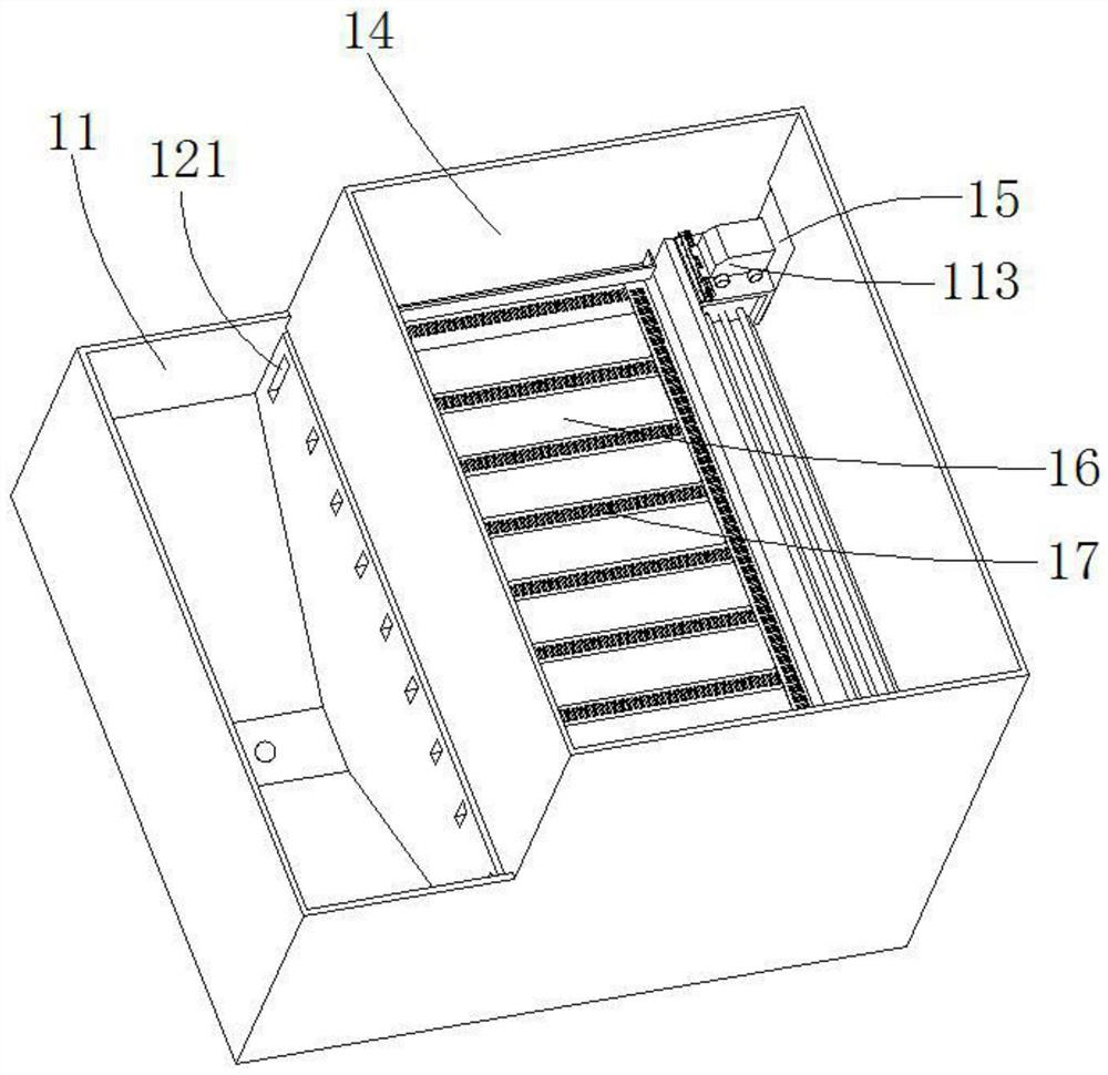 Back-and-forth scraping and brushing type large pig raising system