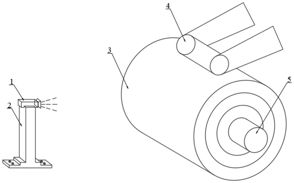 Online measurement method and system for coil diameter of hot rolled steel coil