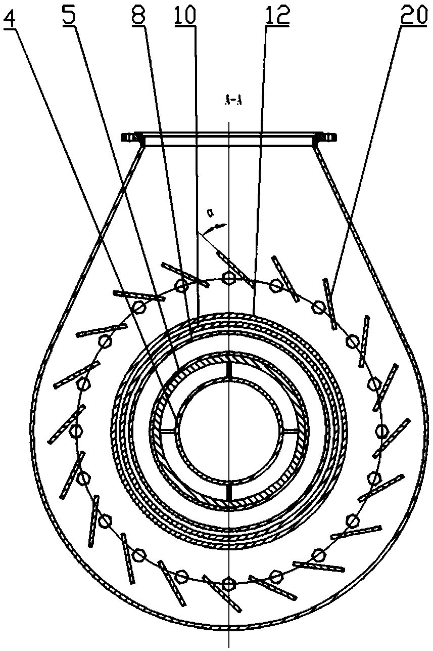 Low NOx combustor allowing cross-load regulation and used for biomass or pulverized coal