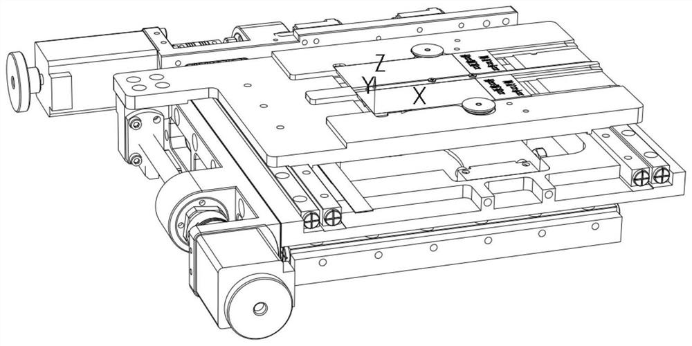 XY direction included angle measurement and motion compensation method based on image microscopic scanning platform