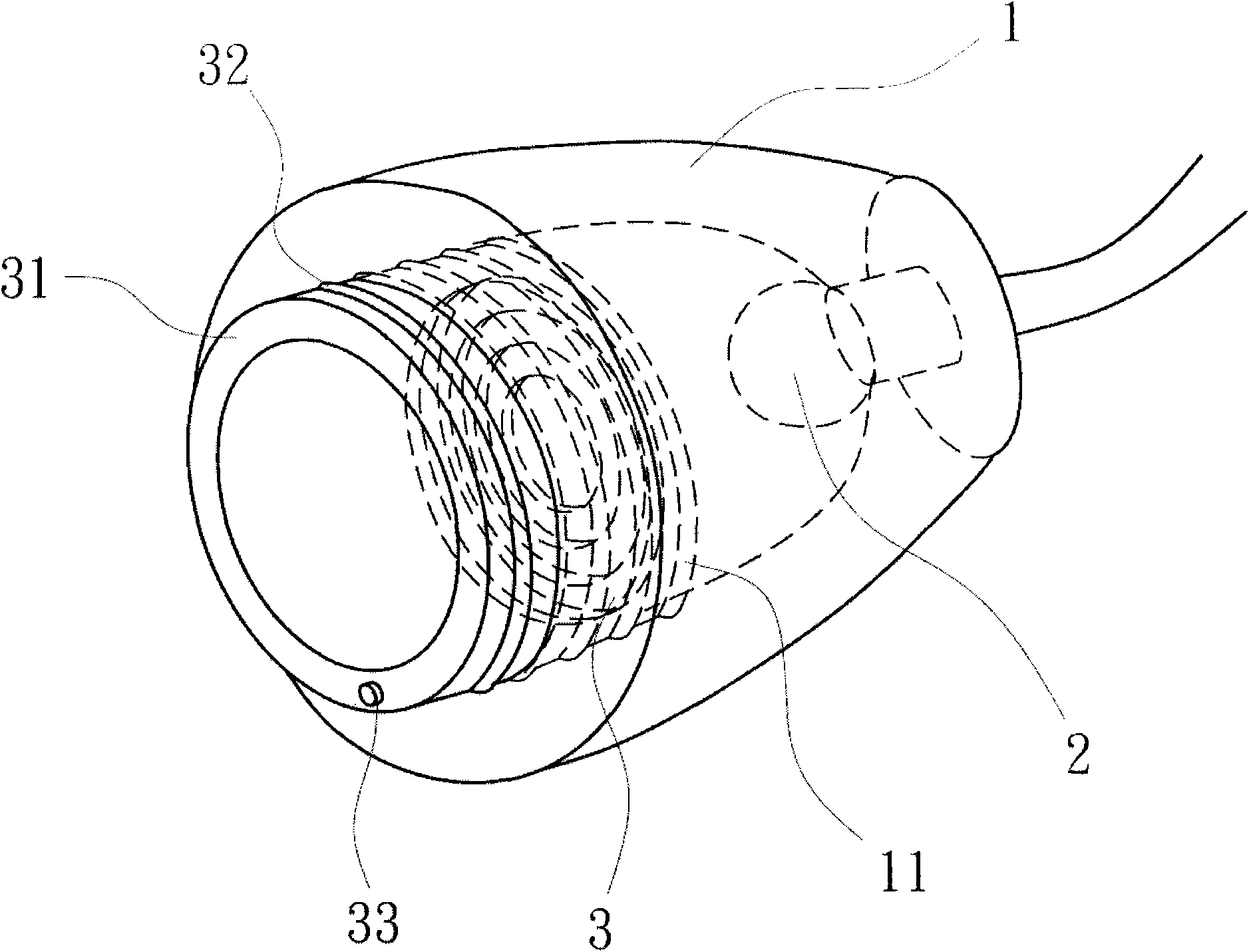 LED (light-emitting diode) lamp with adjustable light-emitting angle