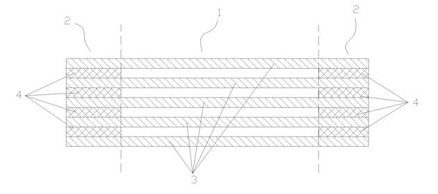 Layered FPC (flexible printed circuit) used for flip/slider phone and manufacturing method