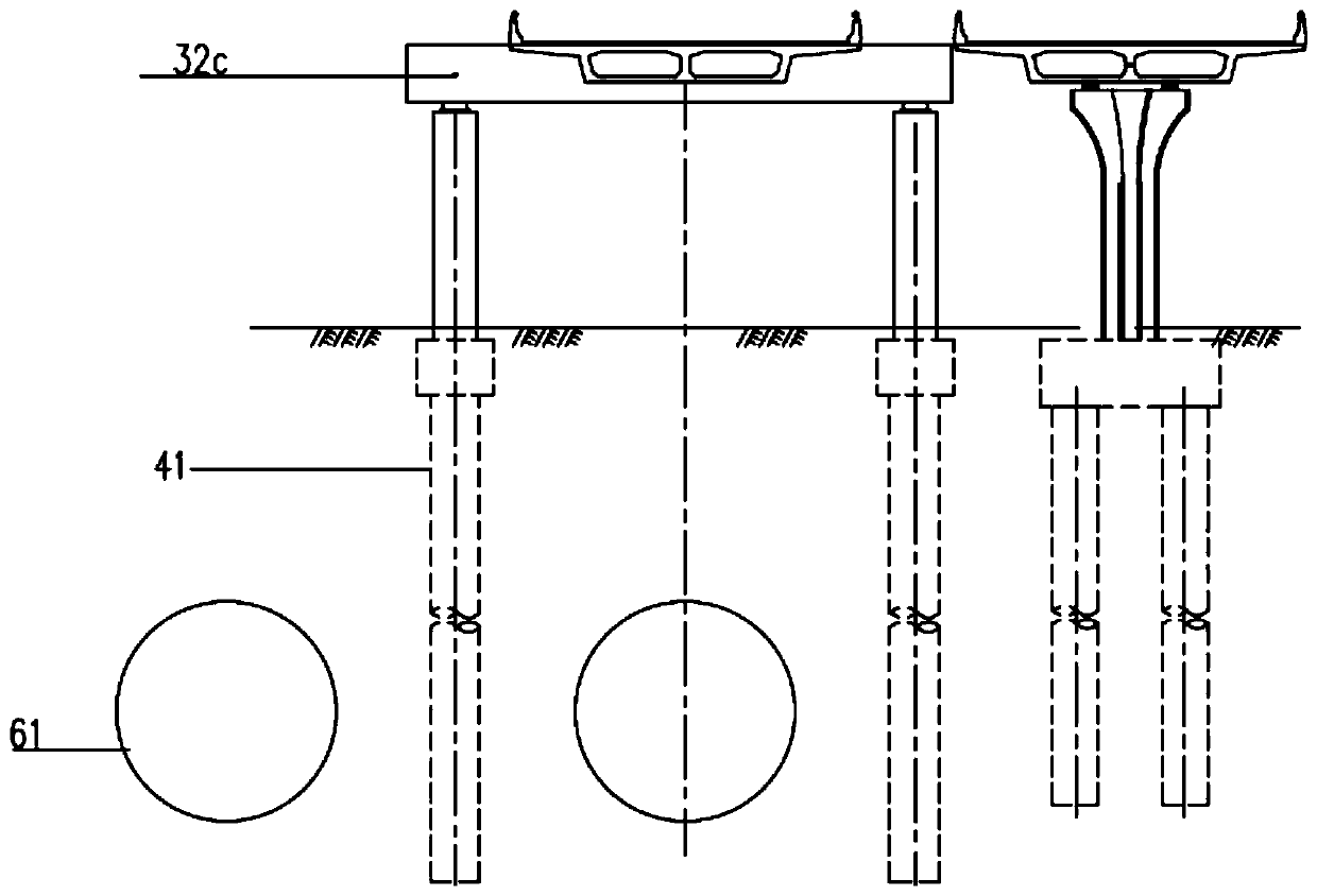 Design and construction method for adjacent new construction or simultaneous construction of bridge and subway tunnel