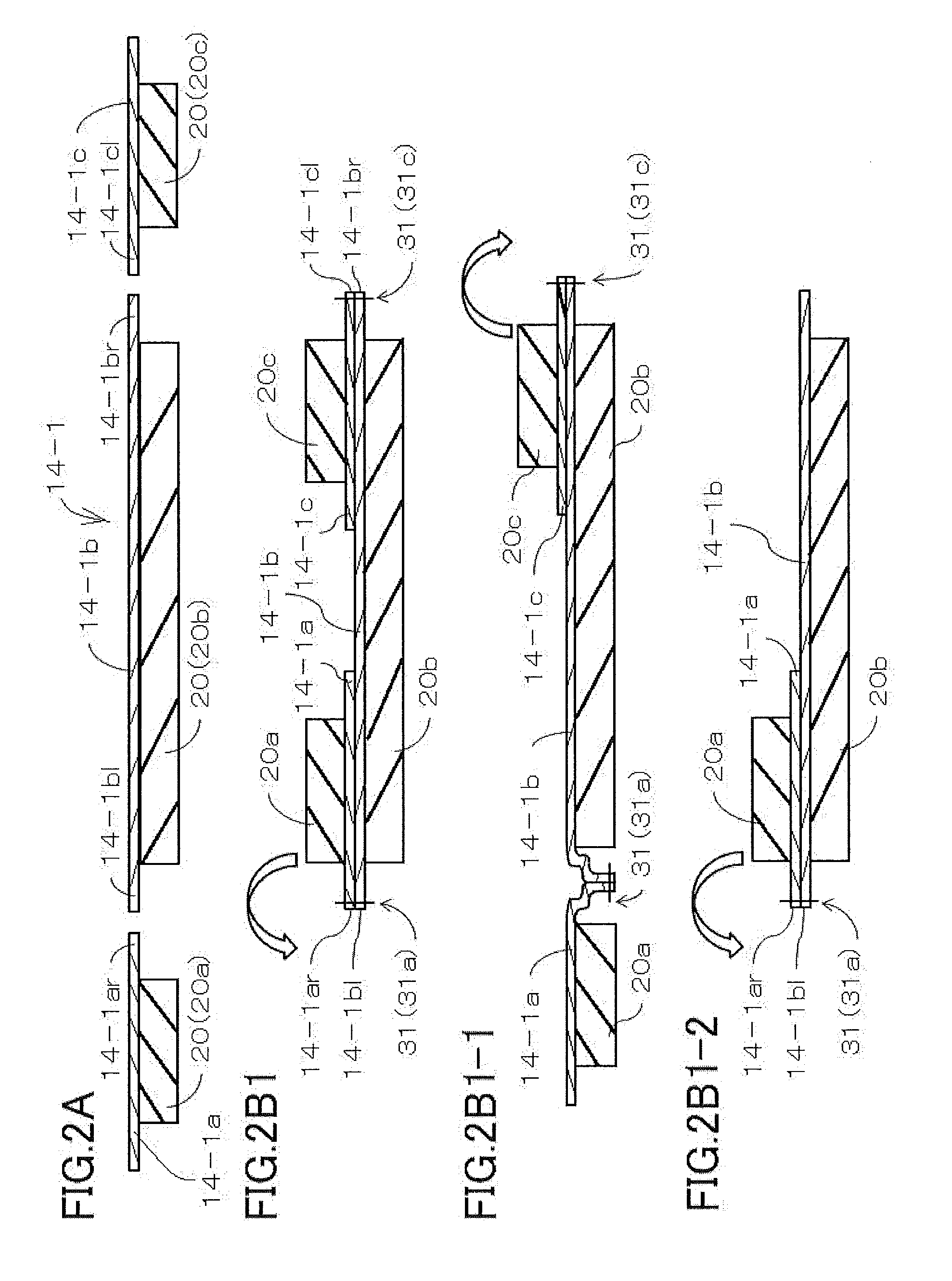 Surface structure of wadded seat and method of manufacturing surface structure of wadded seat