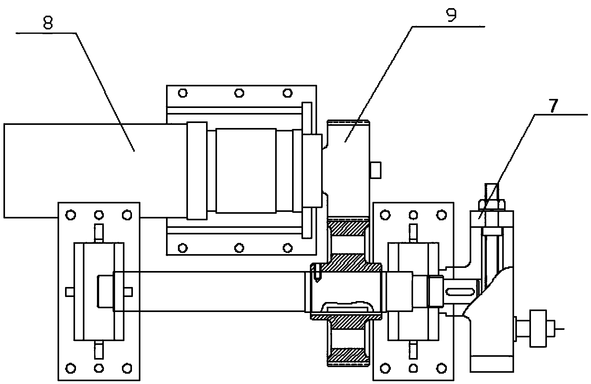 Continuous wind tunnel wing type dynamic characteristic testing mechanism