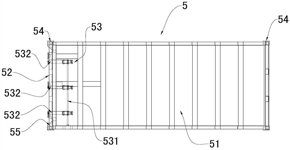 Overturning type loading and unloading device for container