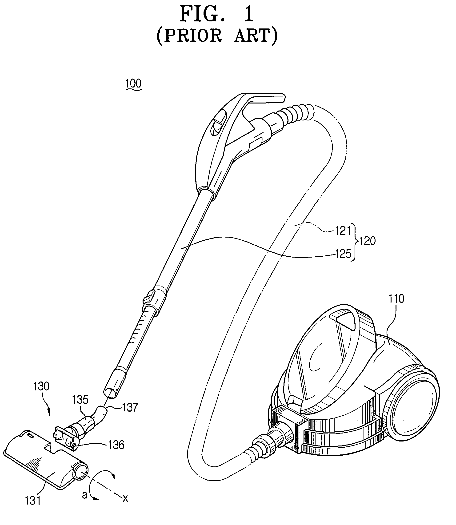 Vacuum cleaner with articulated suction port assembly