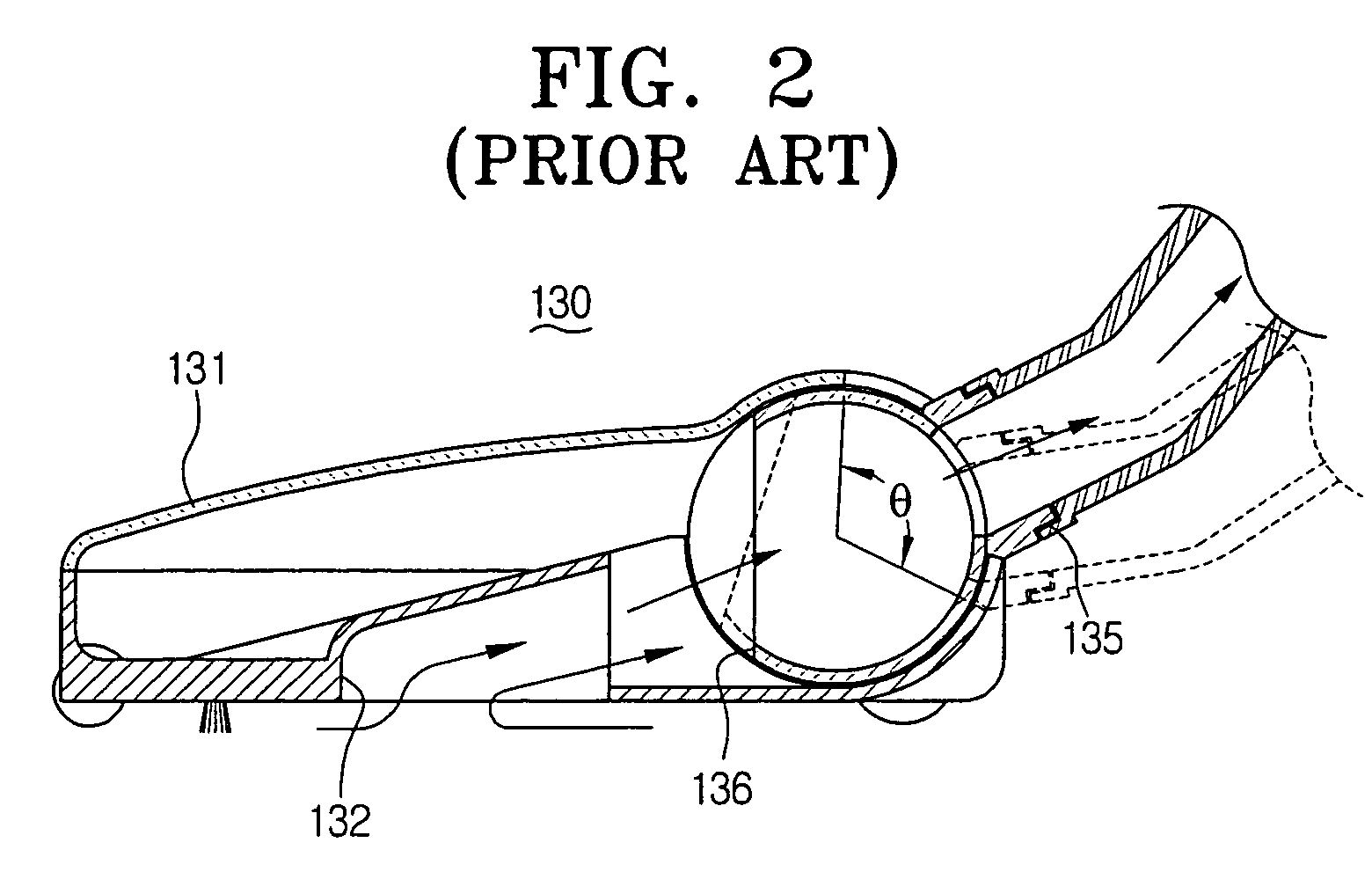 Vacuum cleaner with articulated suction port assembly