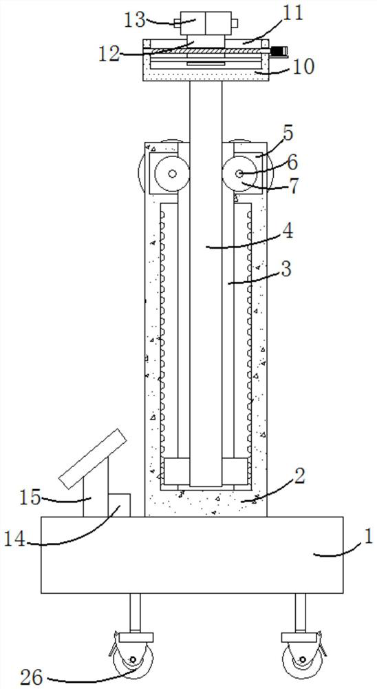 Bridge displacement measuring device for bridge construction in traffic construction