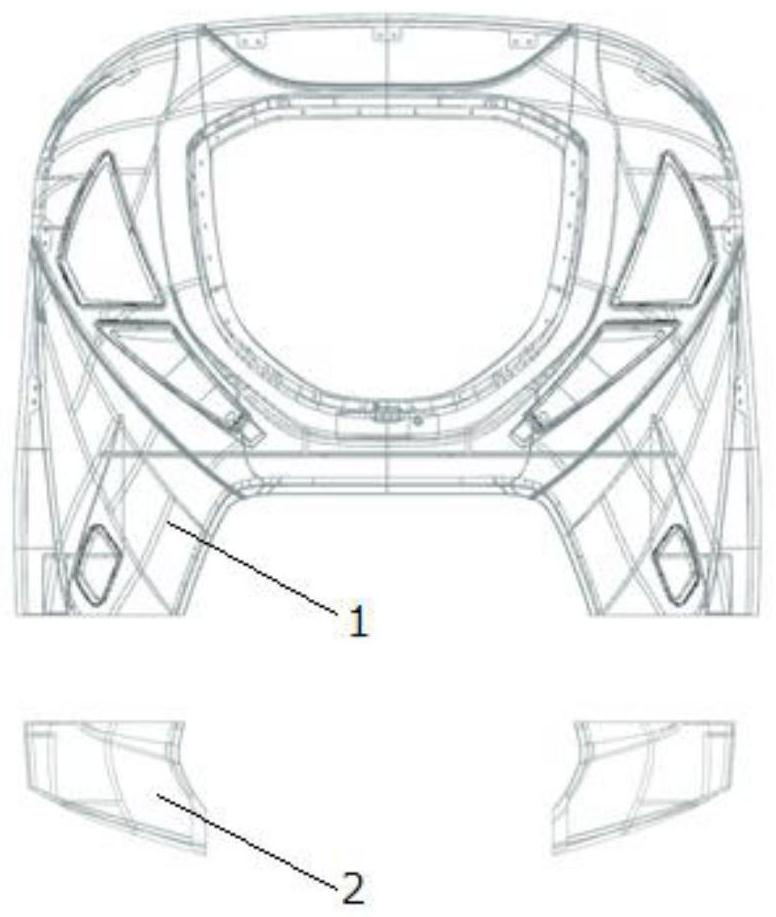 Forming method of bullet train hood of carbon fiber sandwich structure