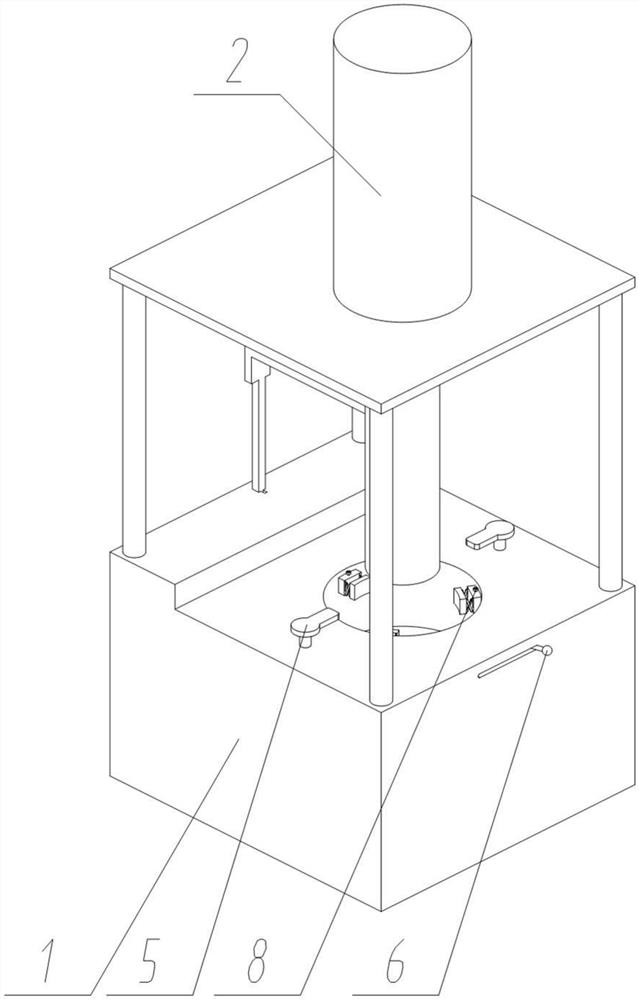 Machining press fitting equipment provided with structure capable of carrying out positioning and preventing abnormal movement