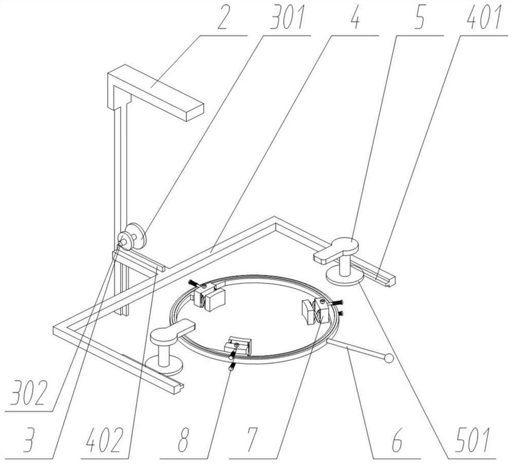 Machining press fitting equipment provided with structure capable of carrying out positioning and preventing abnormal movement