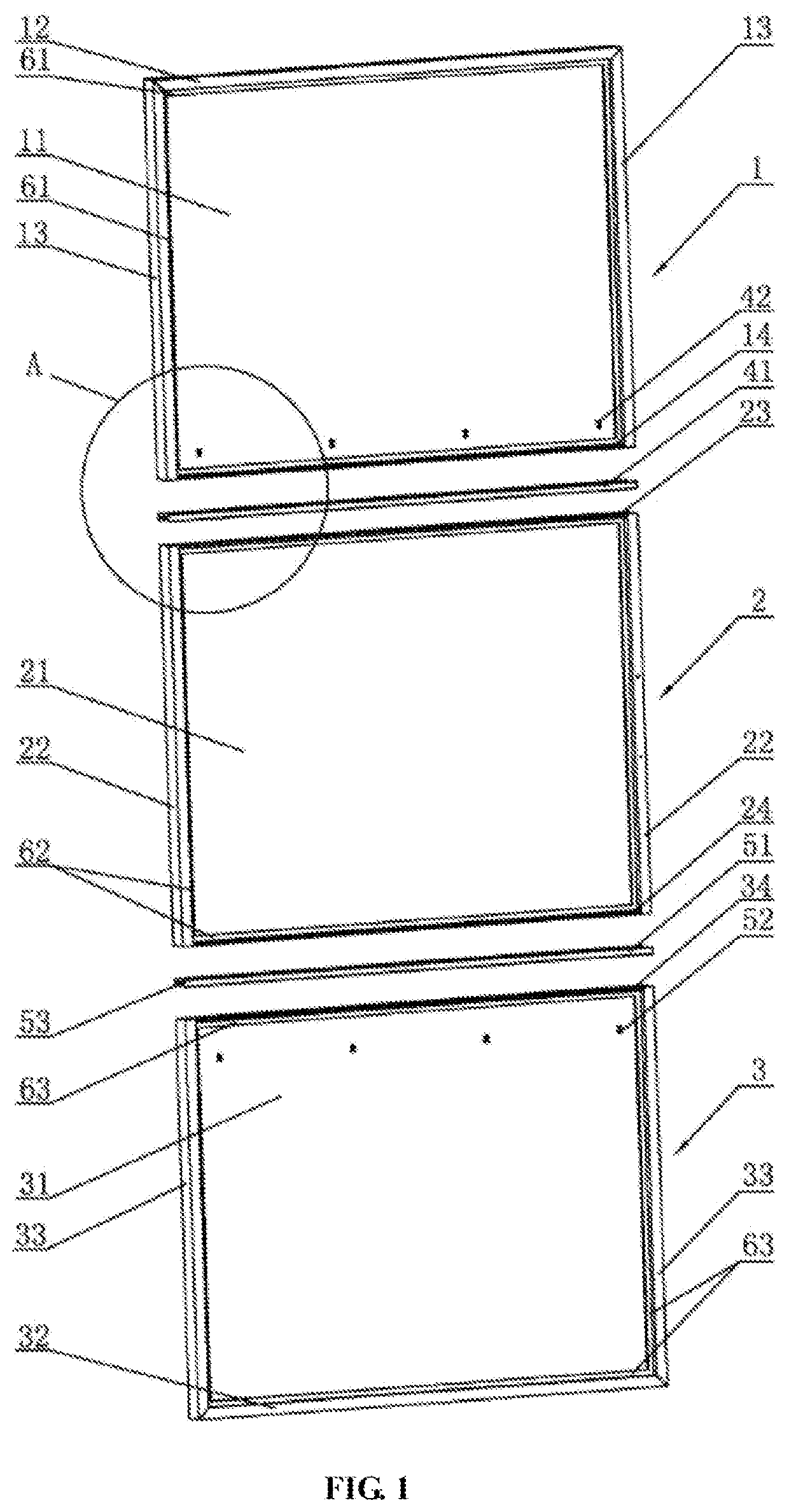 Split iron frame door structure