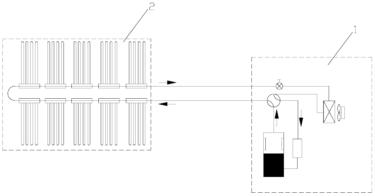 Loop heat pipe type heating and refrigerating air conditioning system