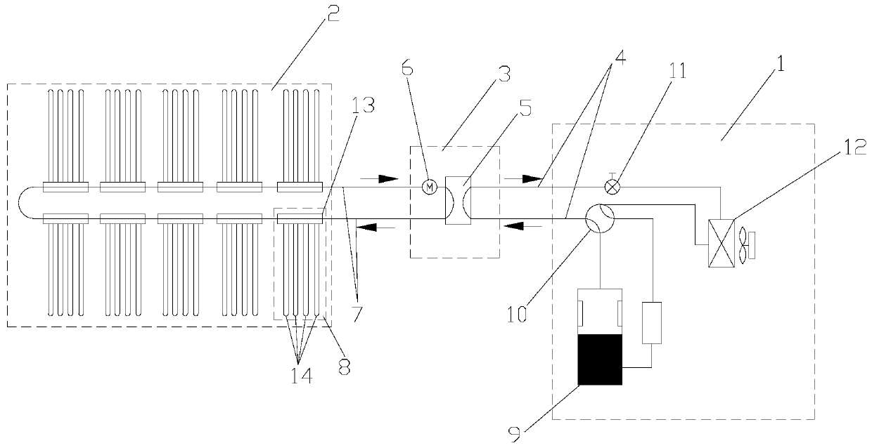 Loop heat pipe type heating and refrigerating air conditioning system