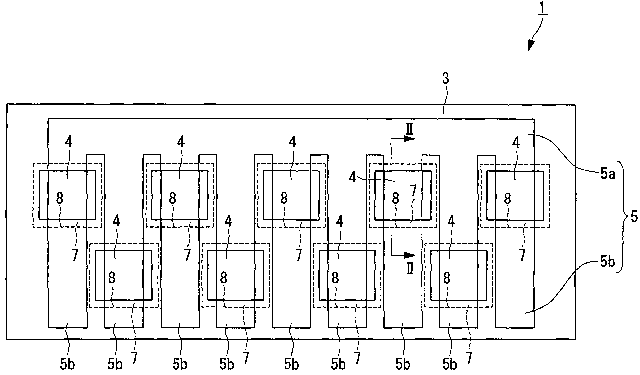 Heating resistance element component and printer