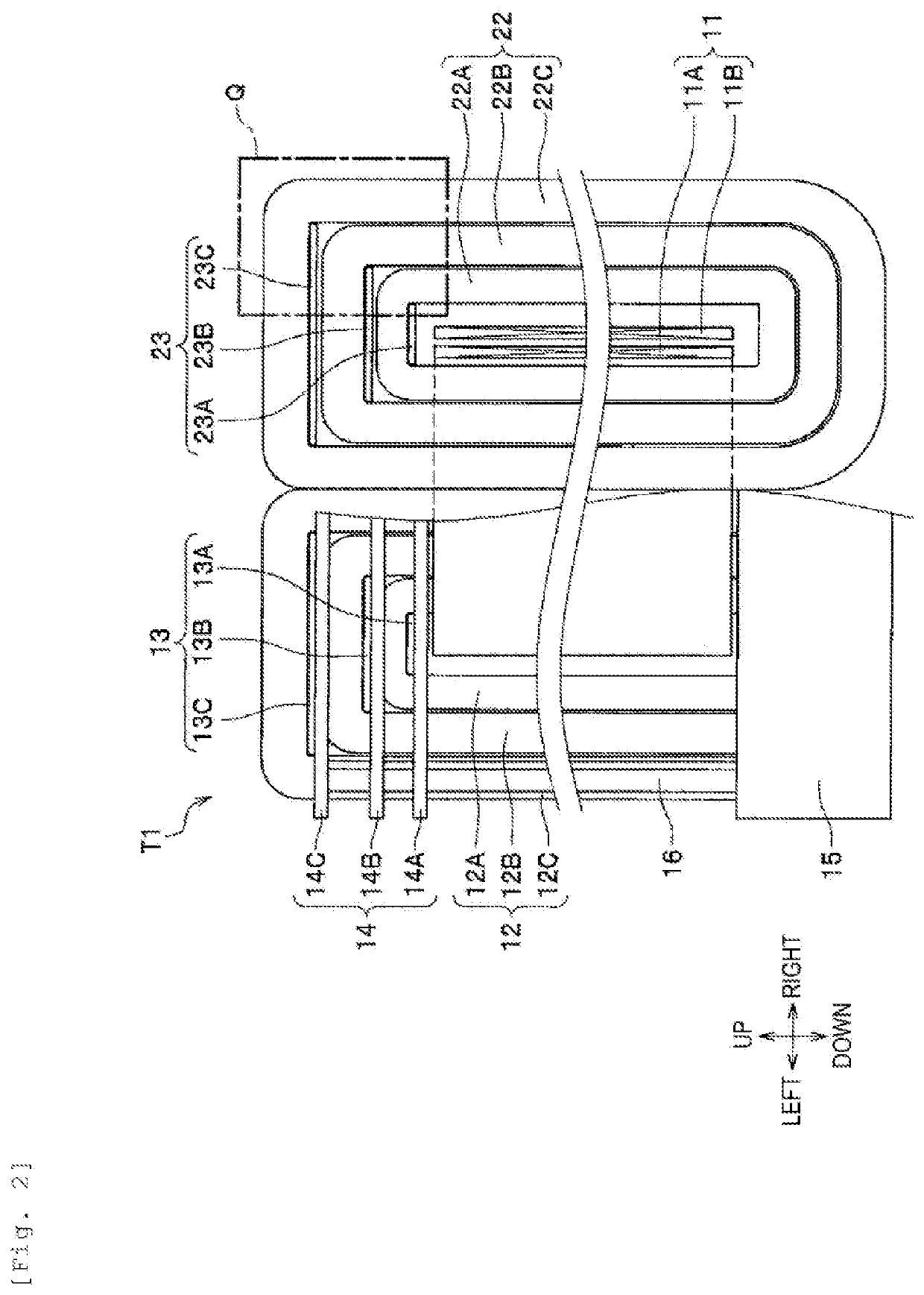 Stationary induction electric device